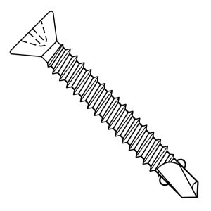 #12-14 x 1-1/4" Bi-Flex Self-Drilling Screws with Wings #2 Point 3000 pack