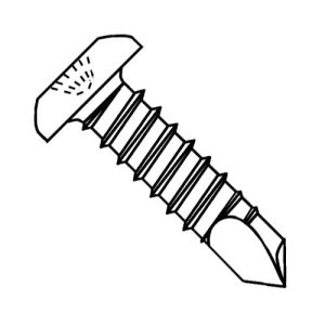 #12-14 x 1" Bi-Flex Phillips Pan Head Self-Drilling Screws #3 Point 4000 pack