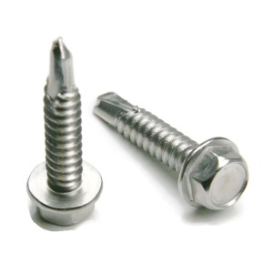 #10 x 1-1/4" Hex Washer Head Self-Drilling Screws SS